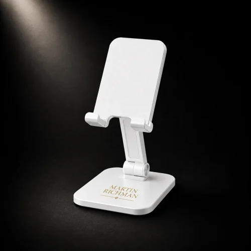 white phone holder
